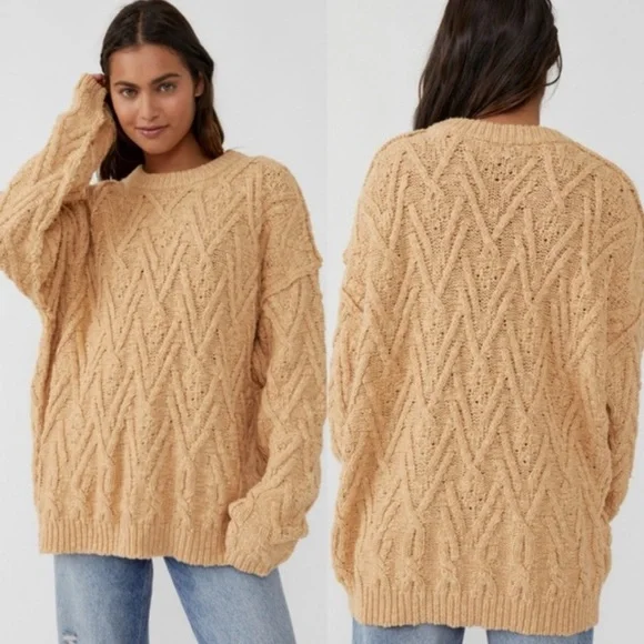 NWOT Free People Isa Cable Knit Sweater, Small - Picture 12 of 12